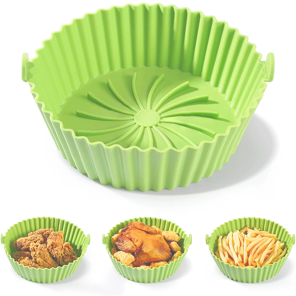 7.5in Air Fryer Silicone Nonstick Pan Airfryer Accessories Reusable Silicone Pot Baking Basket Baking Tool Tray Silicone Pad Pan
7.5in Air Fryer Silicone Nonstick Pan Airfryer Accessories Reusable Silicone Pot Baking Basket Baking Tool Tray Silicone Pad Pan