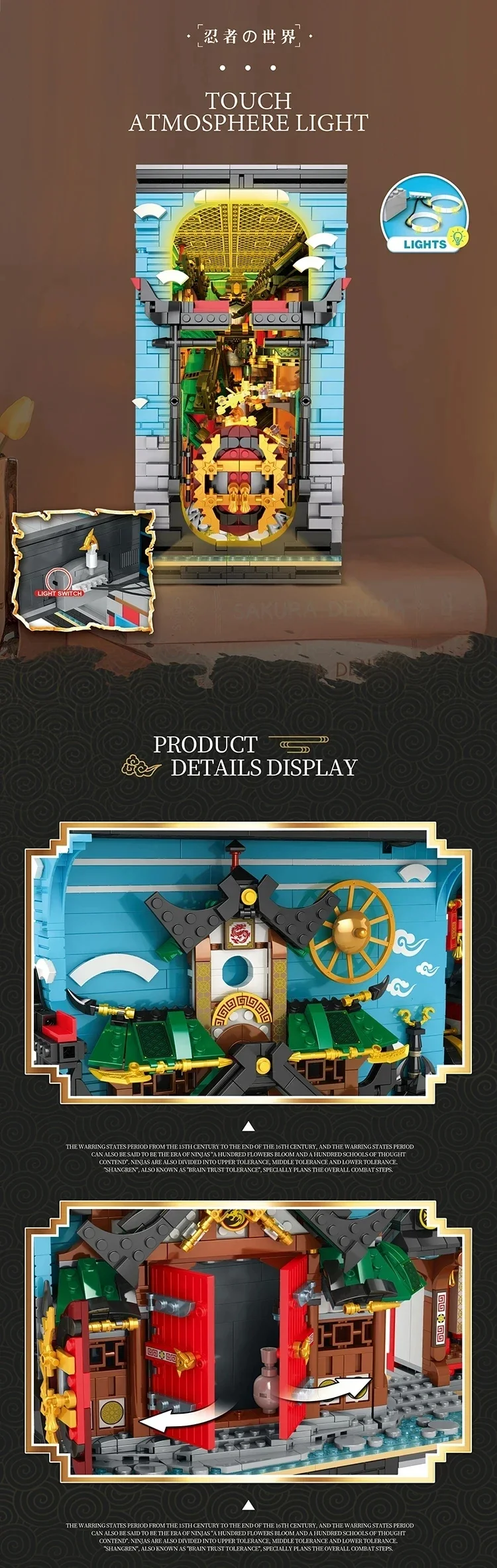 3086PCS Street View Japanese Traditional Architecture Bookstore Building Blocks MOC Ninja Bookend House Model Bricks Toy For Kid 3086PCS Street View Japanese Traditional Architecture Bookstore Building Blocks MOC Ninja Bookend House Model Bricks Toy For Kid