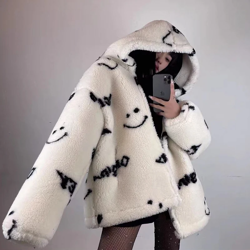 Jackets for Women 2023 Winter Cashmere Chic Printing Hooded Fashion Street Outerwear Sweet Casual College Women's Jacket Coat
Jackets for Women 2023 Winter Cashmere Chic Printing Hooded Fashion Street Outerwear Sweet Casual College Women's Jacket Coat