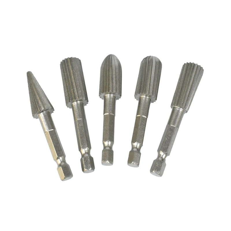 5Piece Hexagonal Handle Electric Grinding Head Titanium Plated Hardware Tool Set Silver
5Piece Hexagonal Handle Electric Grinding Head Titanium Plated Hardware Tool Set Silver