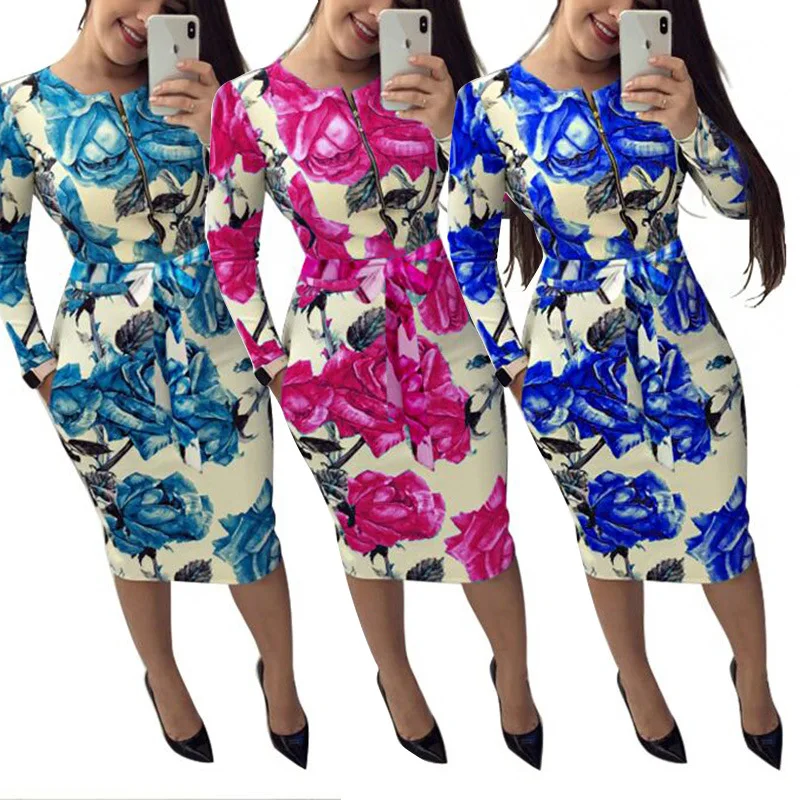 Bodycon Dress Women Long Sleeve O-neck Front Zipper Sexy/Club Hip Wrap Dresses for Woman Professional Dress Autumn Winter
Bodycon Dress Women Long Sleeve O-neck Front Zipper Sexy/Club Hip Wrap Dresses for Woman Professional Dress Autumn Winter