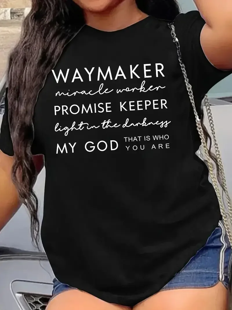 Graphic T Shirt Faith Quote Print Crew Neck Solid Short Sleeve Fashion Loose Tee Women's Tops Short Sleeve Crew Neck Casual Top
Graphic T Shirt Faith Quote Print Crew Neck Solid Short Sleeve Fashion Loose Tee Women's Tops Short Sleeve Crew Neck Casual Top