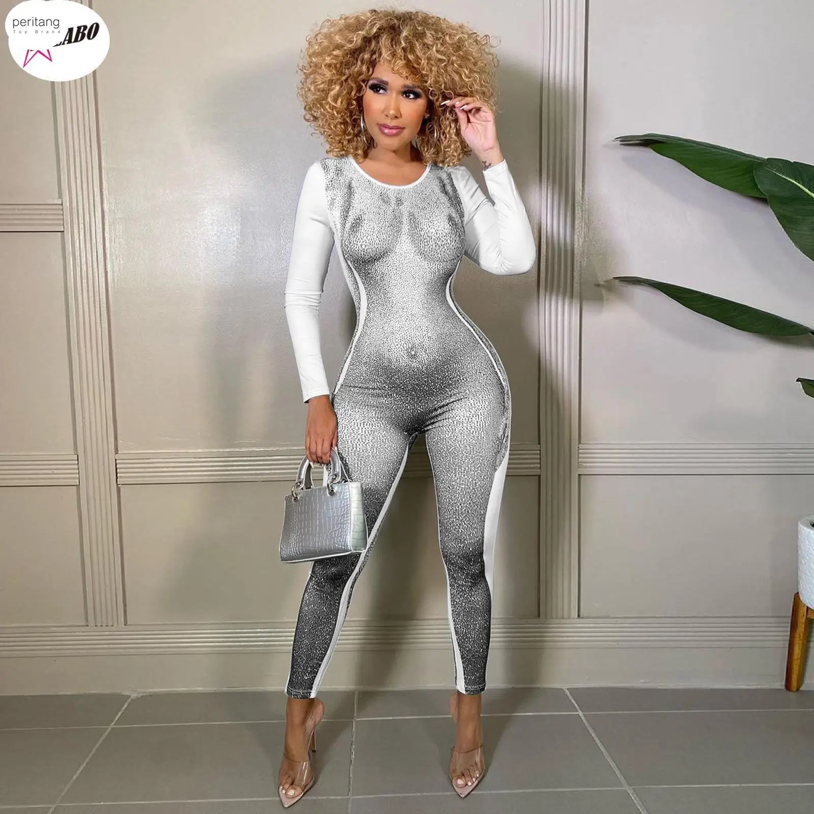 

Fashion 3D Body Print Design Rompers Women Sexy Sporty O Neck Long Sleeve Leggings Skinny Club Party Jumpsuit Overalls Clothes