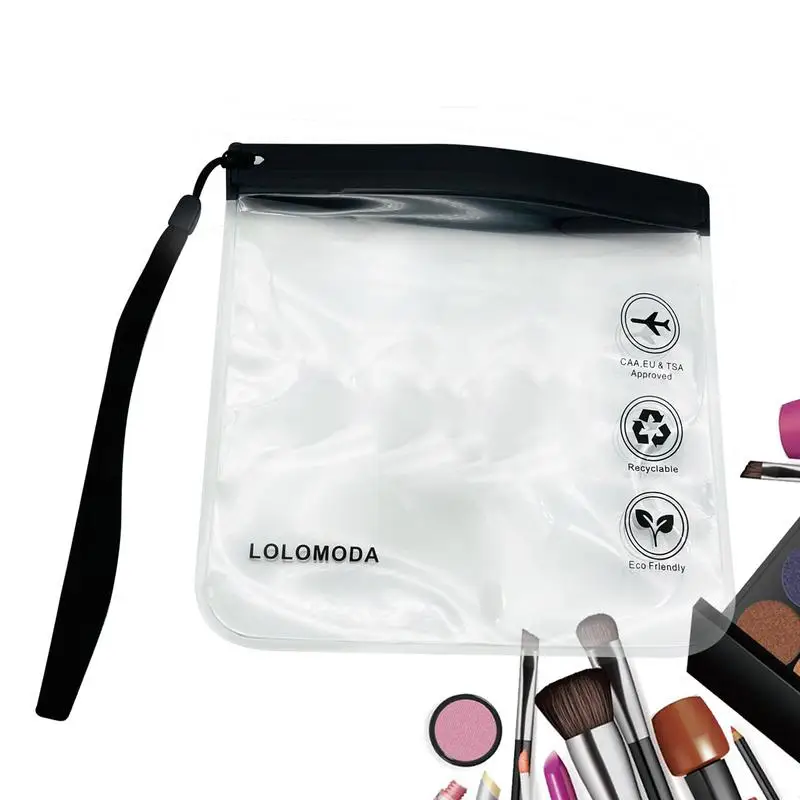 

Прозрачная дорожная косметичка, сумка для хранения косметики, сумки для макияжа EVA, прозрачные сумки для туалетных принадлежностей, органайзер для косметики с молнией и искусственным рисунком