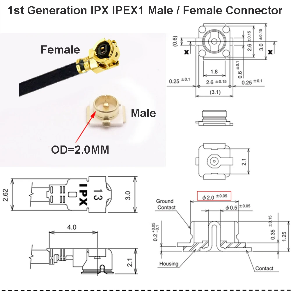 IPEX U.FL-R-SMT SMT PCB Board Connector SMD IPX Male Plug MINI Card Antenna Base 0-4GHZ 200V AC Connector Wifi Singal Accessorie
IPEX U.FL-R-SMT SMT PCB Board Connector SMD IPX Male Plug MINI Card Antenna Base 0-4GHZ 200V AC Connector Wifi Singal Accessorie