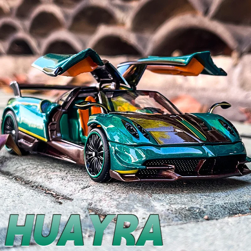 

1:32 Pagani Huayra Alloy Sports Model Diecast Metal Toy Racing Car Vehicle Model Collection Sound and Light Simulation Kids Gift