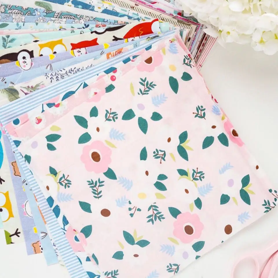 10*10cm Square Floral Cotton Fabric Crafts DIY Sewing Doll Quilting Patchwork Textile Material Cloth Bags
10*10cm Square Floral Cotton Fabric Crafts DIY Sewing Doll Quilting Patchwork Textile Material Cloth Bags