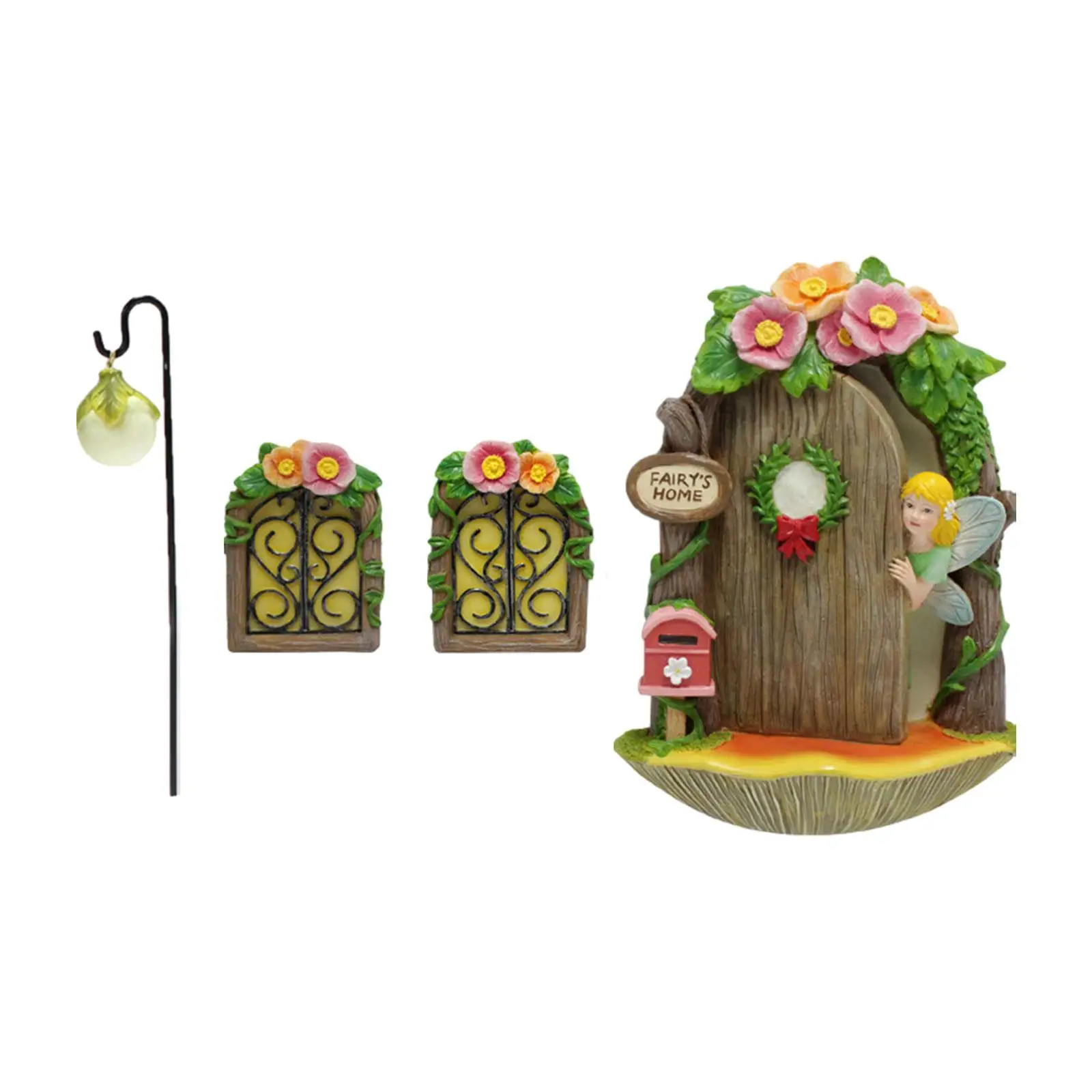 

Сказочные двери и окна для деревьев, домашний декор, миниатюрная Ландшафтная Скульптура, садовые аксессуары, подарок на новоселье, набор для сказочного сада