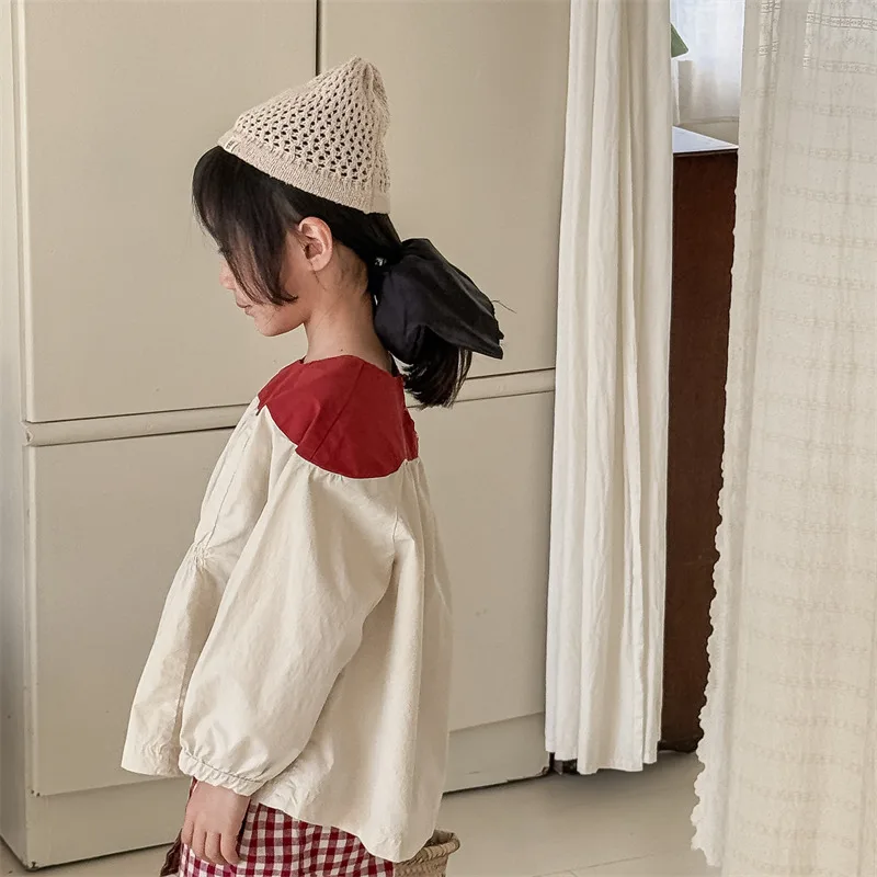 2025 Spring New Girls Puff Sleeve Shirts Children Long Sleeve T Shirts Baby Girl Cotton Blouse Infant Loose Tops Kids Clothes 12 Sd5fad7165c0145879405d192ff37fe75D