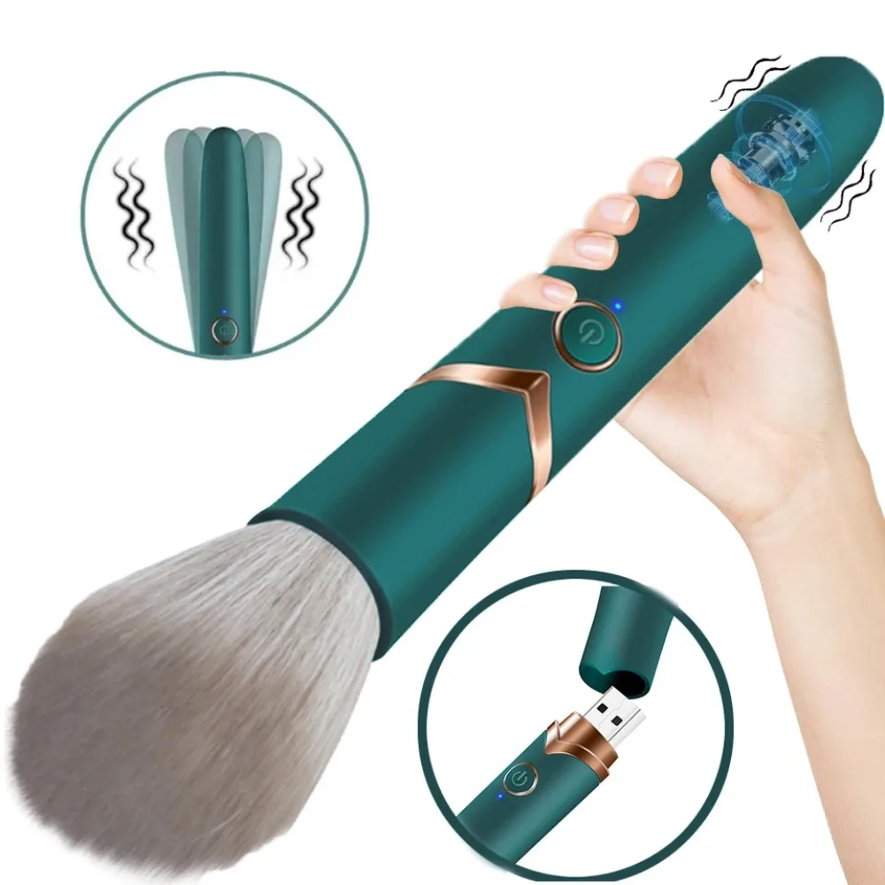 Pinceau de maquillage vibrateur pour femme, masseur sans fil, jouets sexuels pour adultes, masseur féminin, clitoris vagin et anus 1