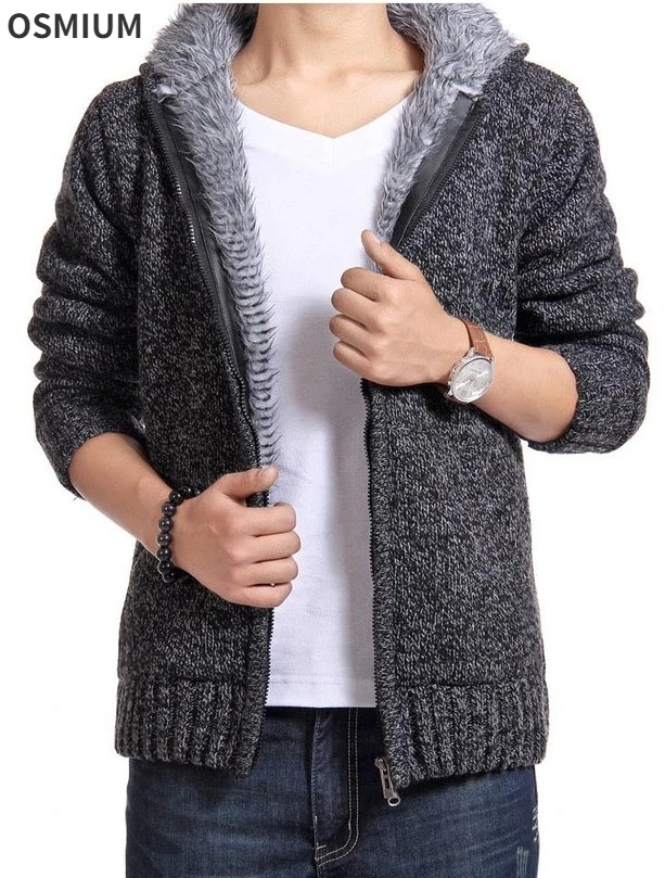Mens Plus Size Thick Velvet Fluffy Sweater Coat Hooded Mens Large Size Long Sleeve Knitted Cardigan Grey Wool Sweater Male 2xl
Mens Plus Size Thick Velvet Fluffy Sweater Coat Hooded Mens Large Size Long Sleeve Knitted Cardigan Grey Wool Sweater Male 2xl