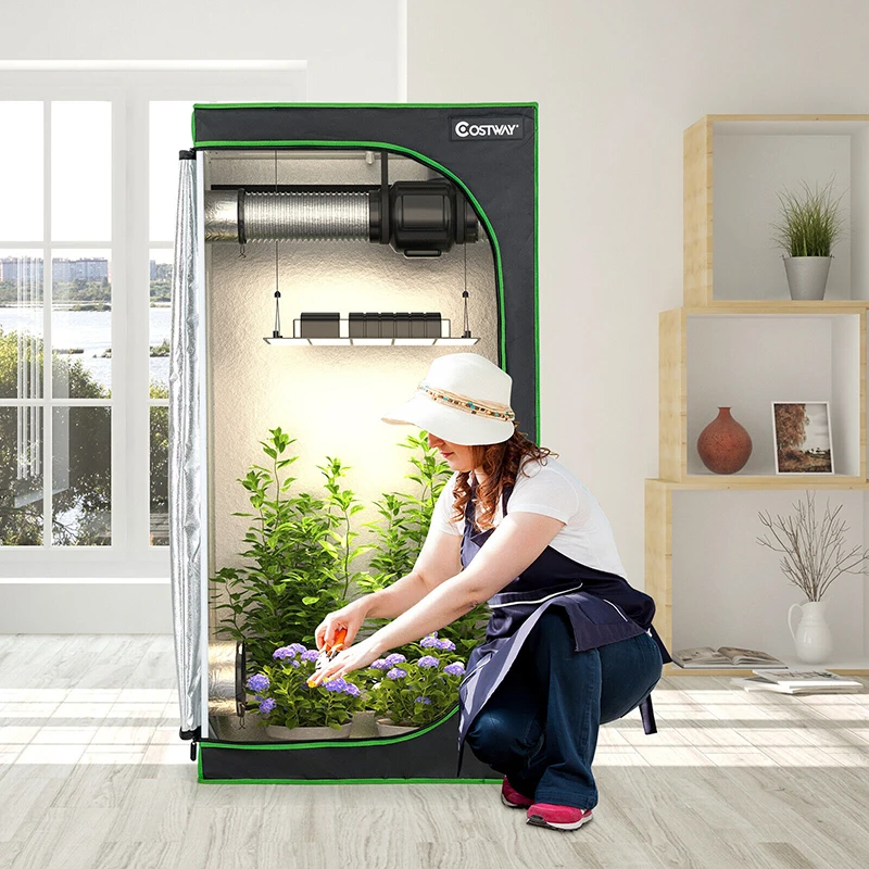 32 X 32 X 63 Inch Mylar Hydroponic Grow Tent with Observation Window and Floor Tray Plant Growing Tent Green House Outdoor
32 X 32 X 63 Inch Mylar Hydroponic Grow Tent with Observation Window and Floor Tray Plant Growing Tent Green House Outdoor