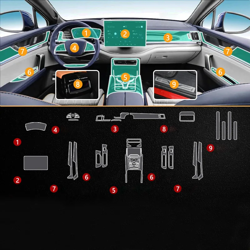 For BYD Tang DMi EV 2021-2023 TPU Transparent Protect Film Interior Sticker Center Console Navigator Gear Door Car Accessories
For BYD Tang DMi EV 2021-2023 TPU Transparent Protect Film Interior Sticker Center Console Navigator Gear Door Car Accessories