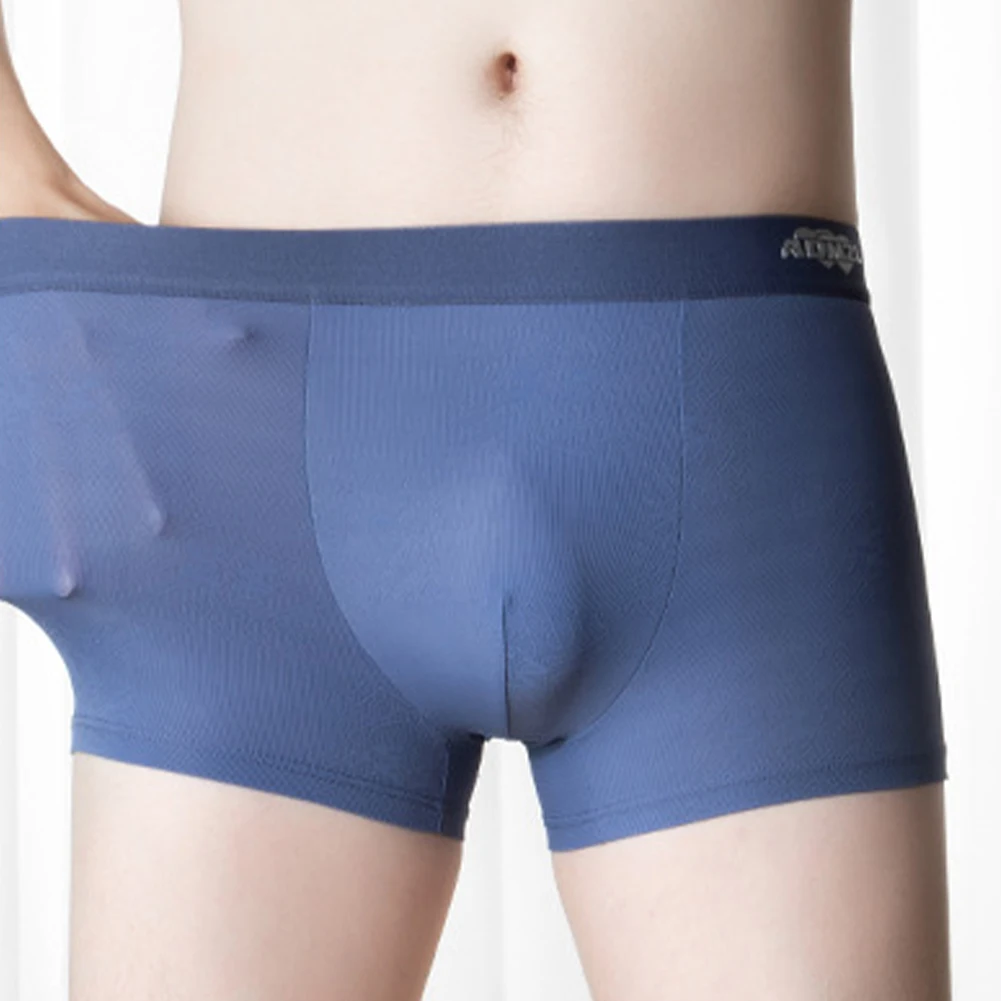Men Ice Silk Boxer Ultra-thin Mesh Underwear U-Pouch Low Rise Briefs Soft Skin Friendly Trunks Elastic Shorts Underpants
Men Ice Silk Boxer Ultra-thin Mesh Underwear U-Pouch Low Rise Briefs Soft Skin Friendly Trunks Elastic Shorts Underpants