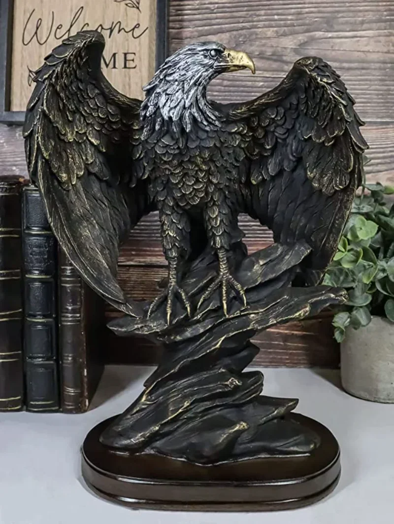 Bronze Resin Eagle Collectible Decorative Eagle Statue Home Decor Office Decor Statue, Art Decor Ornament, Birthday Holiday Gift
Bronze Resin Eagle Collectible Decorative Eagle Statue Home Decor Office Decor Statue, Art Decor Ornament, Birthday Holiday Gift
