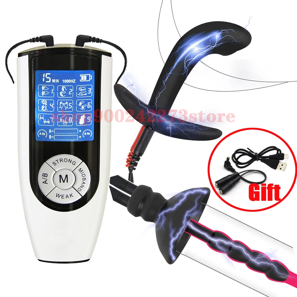 Starke Elektrische Shock Pulse Anal Butt Plug Electro Stimulation Harnr