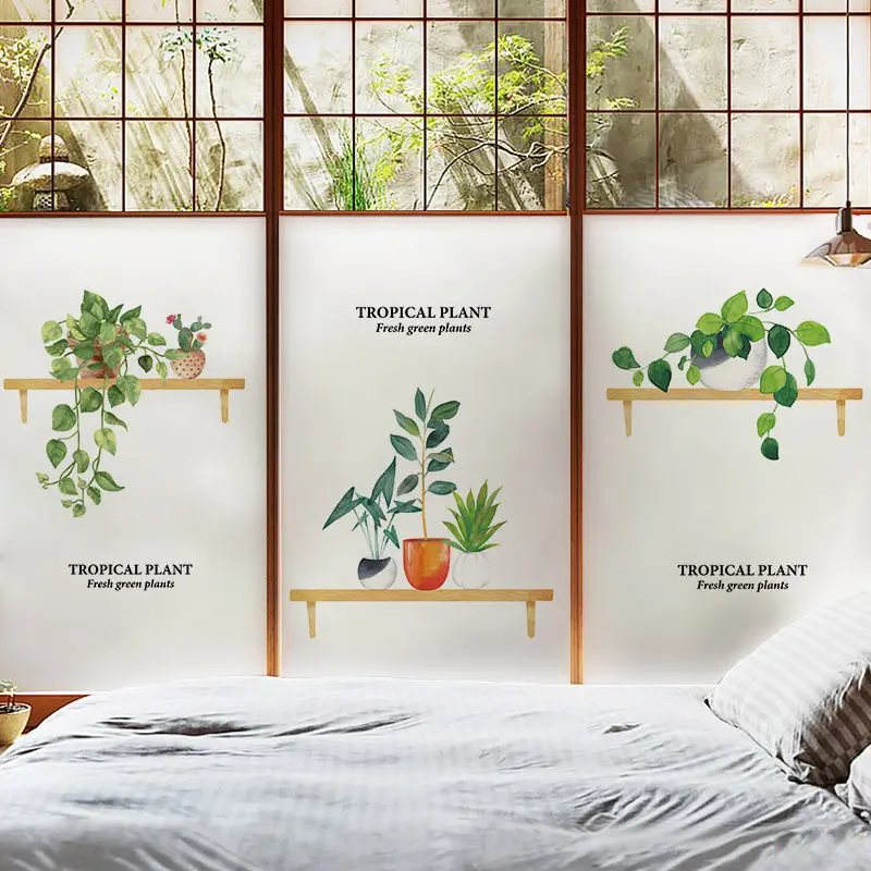 Nordic Green Plant Adhesive Free Electrostatic Glass Sticker Transparent Opaque Kitchen Bedroom Office Window Flower Frost Films
Nordic Green Plant Adhesive Free Electrostatic Glass Sticker Transparent Opaque Kitchen Bedroom Office Window Flower Frost Films