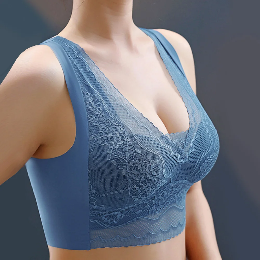 Lace Bra Plus Size U Back Bralette Wireless Women Underwear Sexy Female Intimates Seamless Lingerie Comfortable Thin Top Bras
Lace Bra Plus Size U Back Bralette Wireless Women Underwear Sexy Female Intimates Seamless Lingerie Comfortable Thin Top Bras