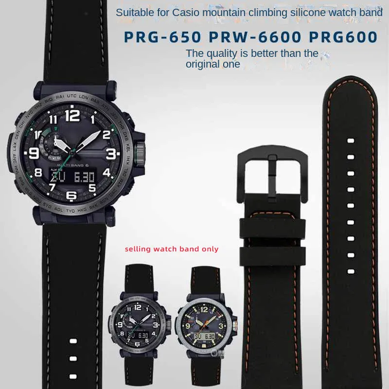 Ремешок силиконовый мягкий 24 мм для Casio PROTREK Series PRG-600YB/650 PRW-6600Y мужской спортивный водонепроницаемый ремешок для часов
Ремешок силиконовый мягкий 24 мм для Casio PROTREK Series PRG-600YB/650 PRW-6600Y мужской спортивный водонепроницаемый ремешок для часов