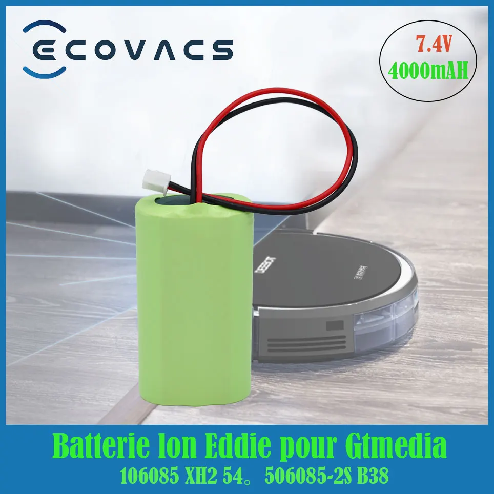 

ECOVACS 7.4V 4000Mah 106085 Xh2.54 506085-2S Li-ion Batterij Voor Gtmedia Freesat V8 Satellieink