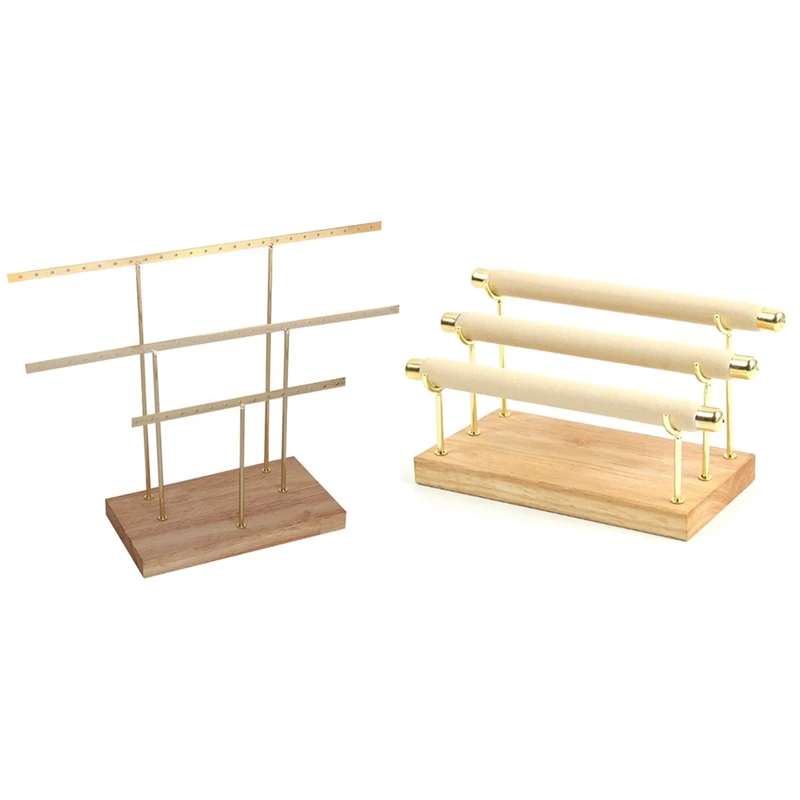 Hanging Jewelry Display Rack Tree Organizer Metal Rack with Wooden Jewelry Display Stand Ring Holder T-Bar Display
Hanging Jewelry Display Rack Tree Organizer Metal Rack with Wooden Jewelry Display Stand Ring Holder T-Bar Display