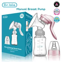 Dr.isla Breast Pump Baby Nipple Manual Suction Milk Pump Feeding Breasts Pumps Milk Bottle Sucking Postpartum Supplies BPA Free