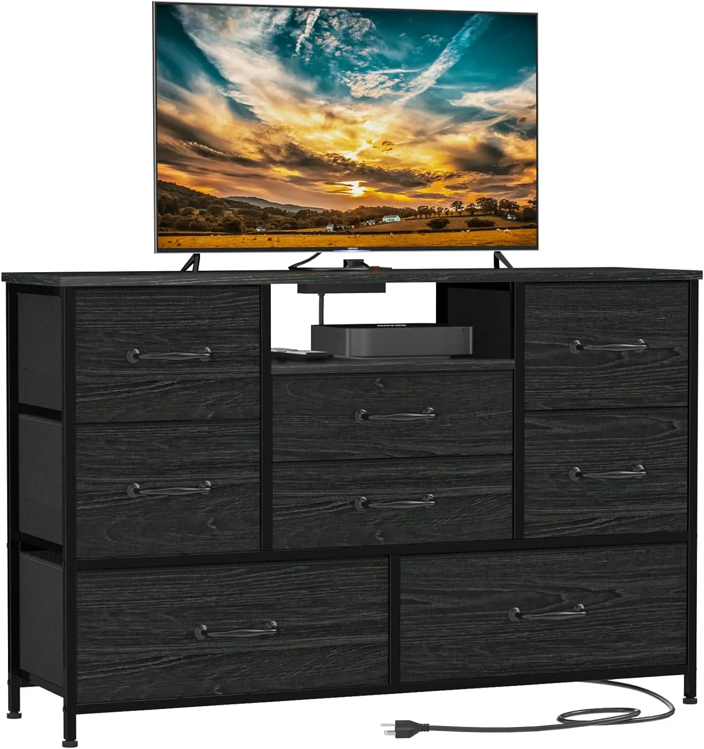 Dresser TV Stand with Power Outlet for 55'' Long TV, Entertainment Center with 8 Deep Drawers,Wide Chest of Drawer makeup table
Dresser TV Stand with Power Outlet for 55'' Long TV, Entertainment Center with 8 Deep Drawers,Wide Chest of Drawer makeup table