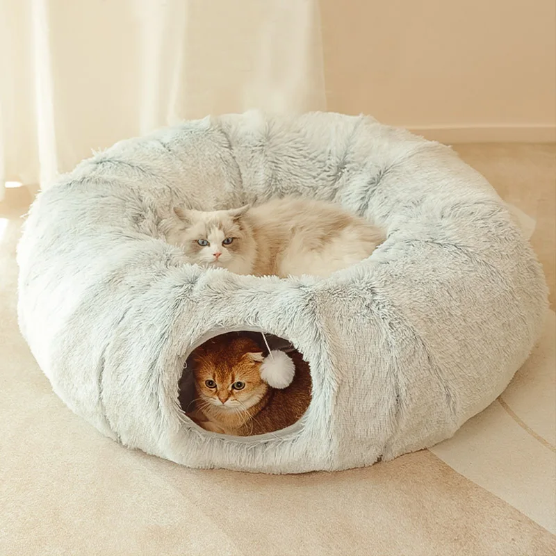 2 In 1 Round Cat Beds House Funny Cat Tunnel Toy Soft Long Plush Dog Bed For Small Dogs Basket Kittens Bed Mat Kennel Deep Sleep
2 In 1 Round Cat Beds House Funny Cat Tunnel Toy Soft Long Plush Dog Bed For Small Dogs Basket Kittens Bed Mat Kennel Deep Sleep