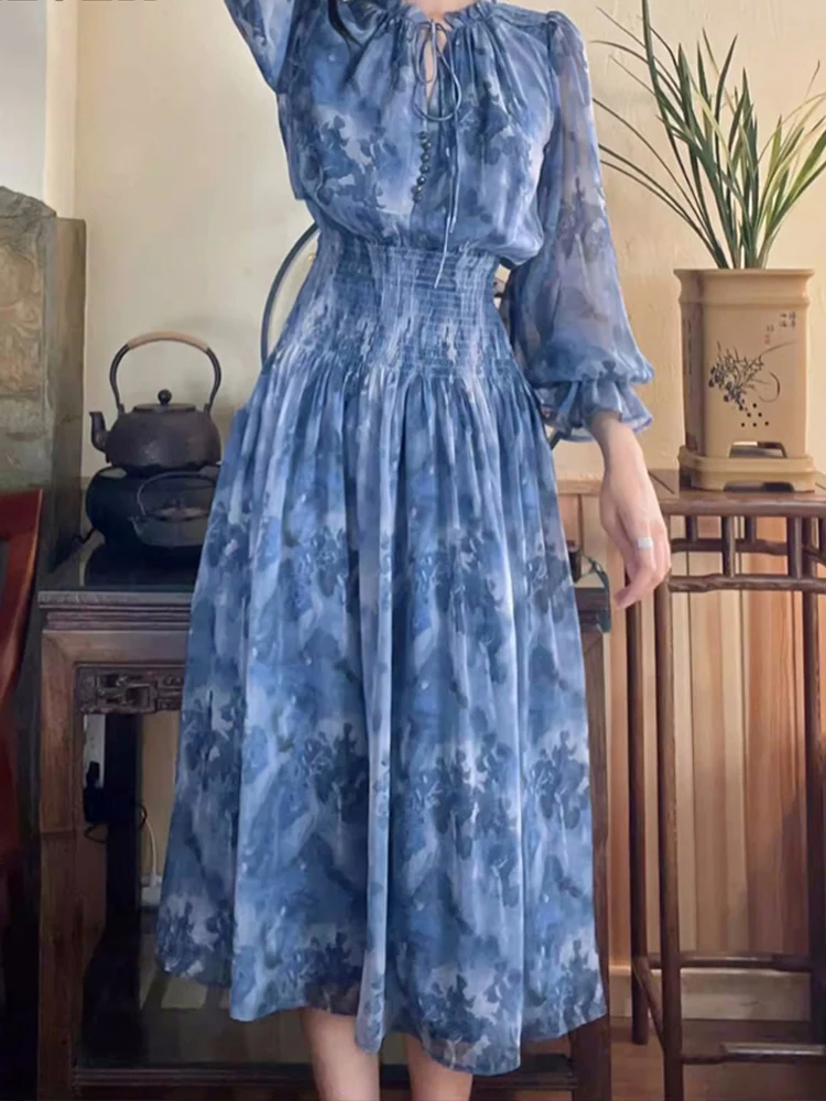Print Dress for Women Long Sleeve French Style Fashion Dress Slim Fit Fairycore Lace Up O Neck 2023 New Spring Summer Dress
Print Dress for Women Long Sleeve French Style Fashion Dress Slim Fit Fairycore Lace Up O Neck 2023 New Spring Summer Dress