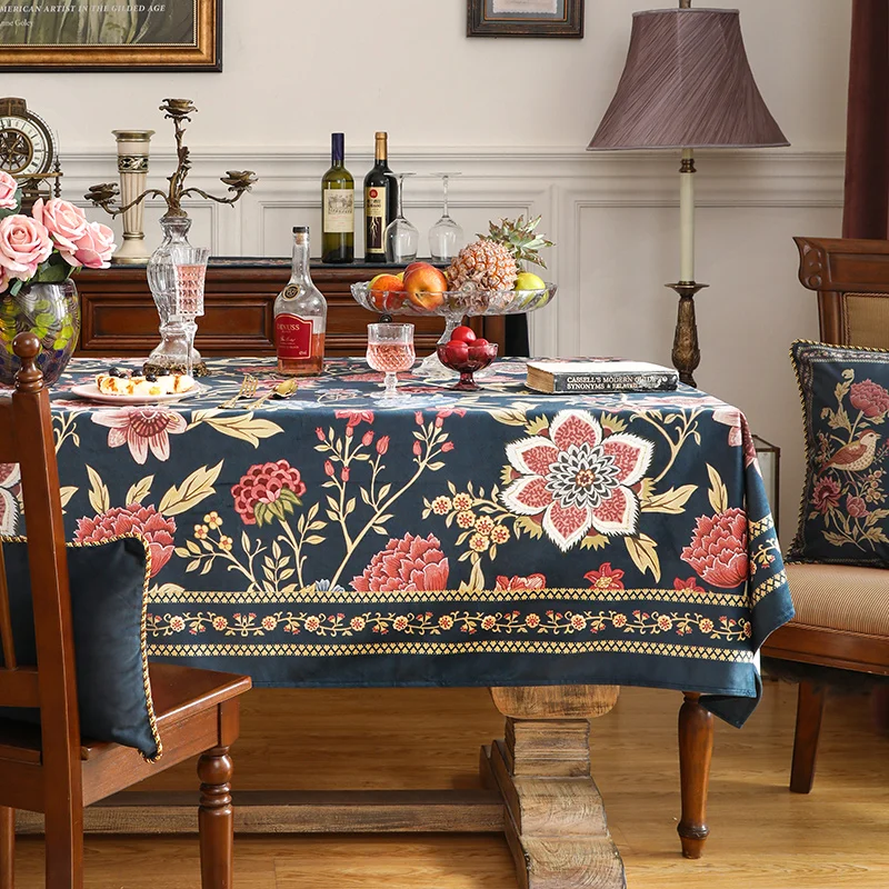 Retro tablecloth, medium ancient style, high-end atmosphere, rectangular tea table tablecloth for household use
Retro tablecloth, medium ancient style, high-end atmosphere, rectangular tea table tablecloth for household use