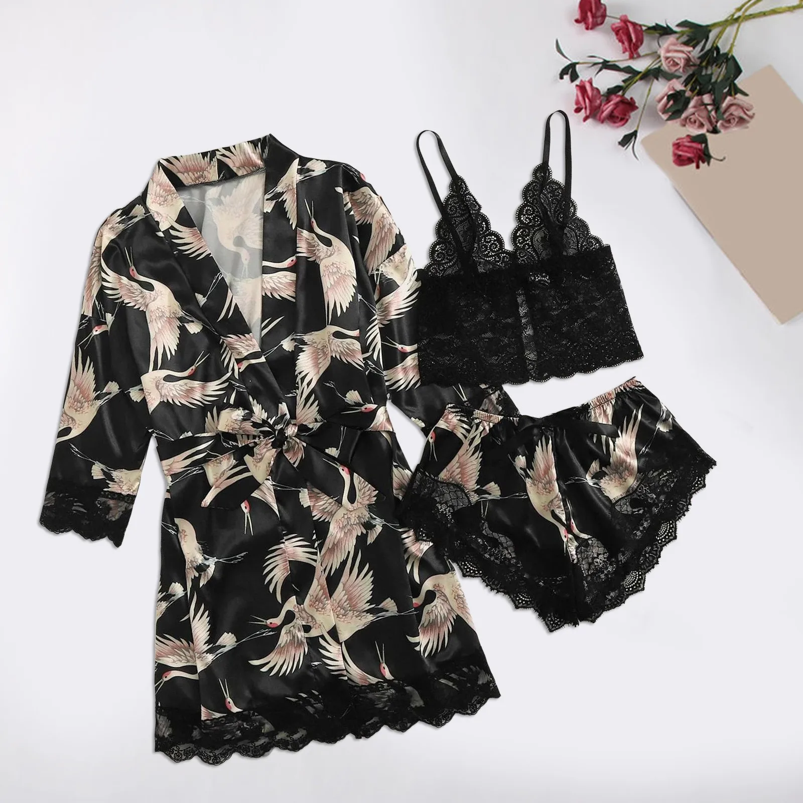 3pcs/set Women Robe Pajamas Bride Bridesmaid Robe Gown Pijama Satin Silk Kimono Bathrobe Night Dress Nightgown Sleepwear
3pcs/set Women Robe Pajamas Bride Bridesmaid Robe Gown Pijama Satin Silk Kimono Bathrobe Night Dress Nightgown Sleepwear