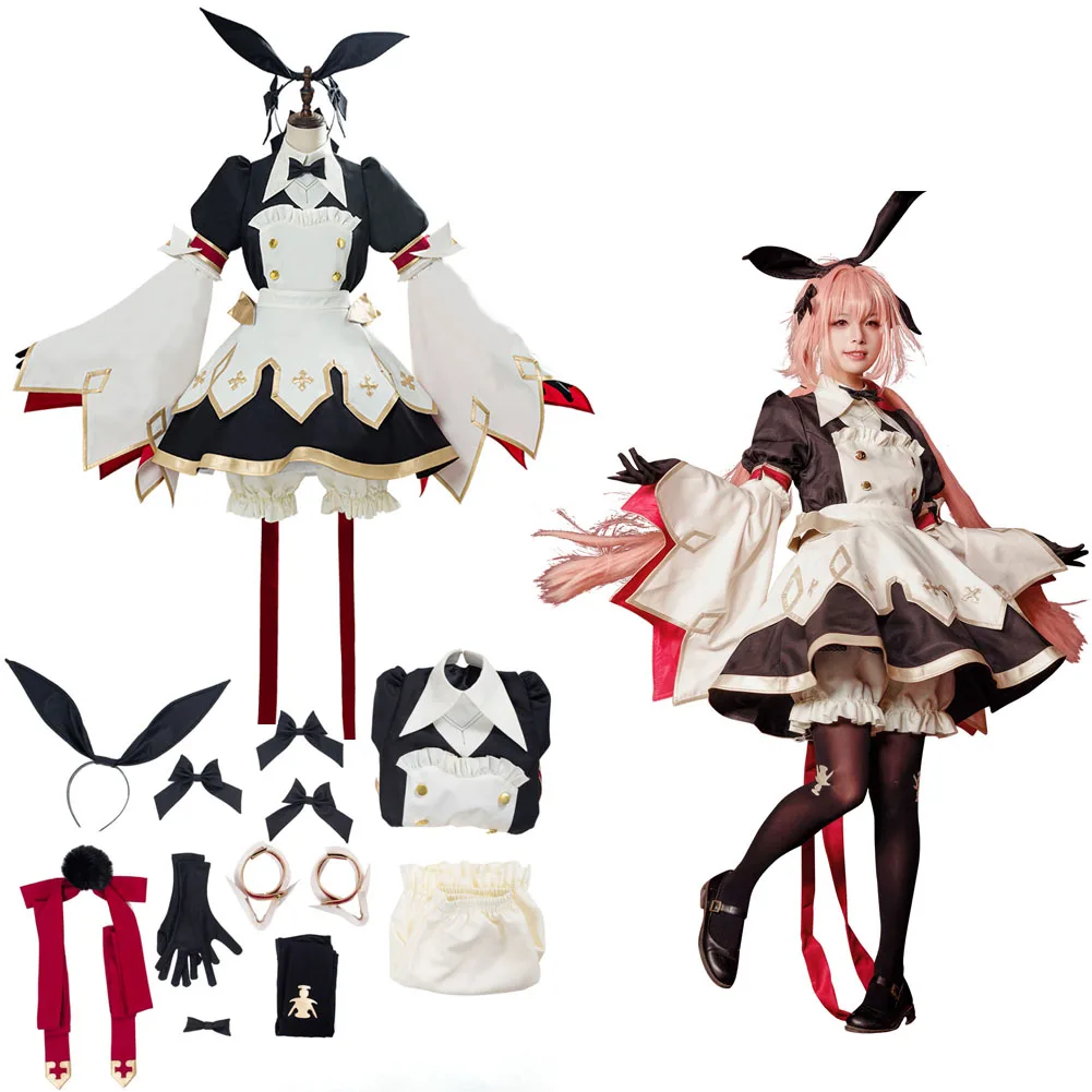 Fate Grand Order Saber Astolfo Cosplay Costume Women Girls Maid Dress Headband Outfits Halloween Carnival Party Suit
Fate Grand Order Saber Astolfo Cosplay Costume Women Girls Maid Dress Headband Outfits Halloween Carnival Party Suit