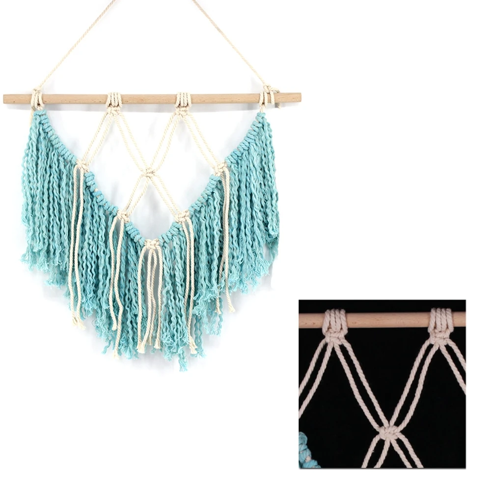 Blue Cotton Woven Tapestry - Tassel Boho Wall Blanket 6 Sd6113c4248704a5dab38fe6c5dc780b1j