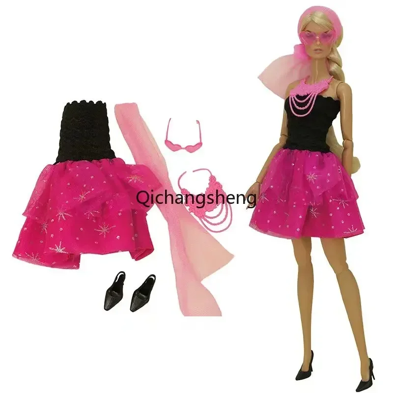 Hot Pink 1/6 Doll Clothes Set For Barbie Dollhouse Outfits For Barbie Dress Shoes Glasses Scarf 11.5" Dolls Accessories Kids Toy
Hot Pink 1/6 Doll Clothes Set For Barbie Dollhouse Outfits For Barbie Dress Shoes Glasses Scarf 11.5" Dolls Accessories Kids Toy