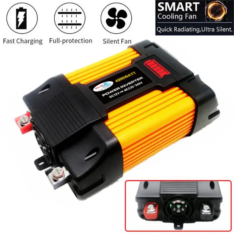 4000/6000W Solar Car Power Inverter Voltage Transformer DC12 To AC110/220V Sine Wave Converter 2USB Interface Outdoor Emergency
4000/6000W Solar Car Power Inverter Voltage Transformer DC12 To AC110/220V Sine Wave Converter 2USB Interface Outdoor Emergency