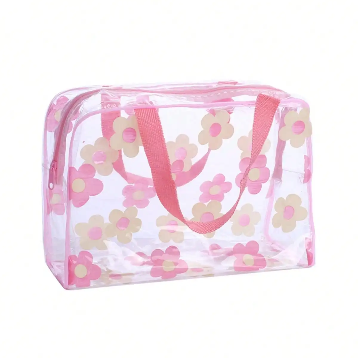 Valentine's Day, Flower Pattern Clear Makeup Bag, Travel Bag With Handle For Bathroom Toiletries, Travel Portable Cosmetics Stor
Valentine's Day, Flower Pattern Clear Makeup Bag, Travel Bag With Handle For Bathroom Toiletries, Travel Portable Cosmetics Stor