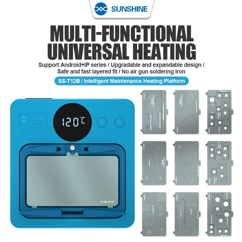 SUNSHINE SS-T12B Multi-functional Intelligent Maintenance Heating Platform Support Android+IP Series For Mobile Phone Repair
SUNSHINE SS-T12B Multi-functional Intelligent Maintenance Heating Platform Support Android+IP Series For Mobile Phone Repair