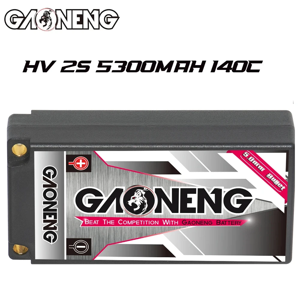 GAONENG GNB 5300mAh 2S 7.6V 140C/280C Hardcase RC SHORTY 5.0mm Bullet LIHV Battery Pack For 1/10 Car Race Boat Truck VS Zeee
GAONENG GNB 5300mAh 2S 7.6V 140C/280C Hardcase RC SHORTY 5.0mm Bullet LIHV Battery Pack For 1/10 Car Race Boat Truck VS Zeee