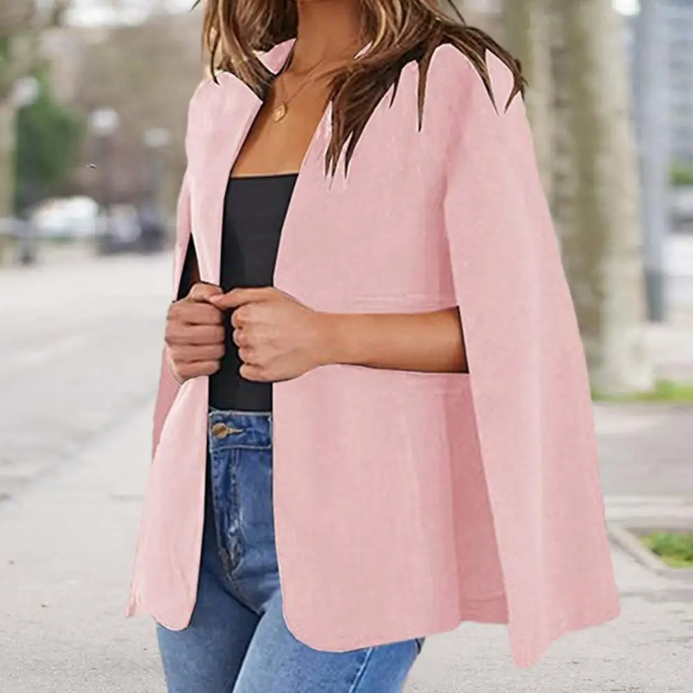 Collarless Split Sleeve Cloak Suit Coat Women Casual Business Suit Coat Stylish Women's Cloak Suit for Office for Spring/autumn
Collarless Split Sleeve Cloak Suit Coat Women Casual Business Suit Coat Stylish Women's Cloak Suit for Office for Spring/autumn