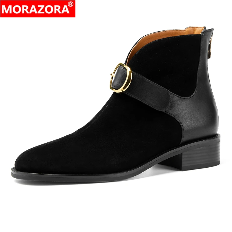 MORAZORA 2023 New Suede Leather Boots Women Zipper Autumn Winter Ankle Boots Ladies Western Botas Retro Ladies Shoes
MORAZORA 2023 New Suede Leather Boots Women Zipper Autumn Winter Ankle Boots Ladies Western Botas Retro Ladies Shoes