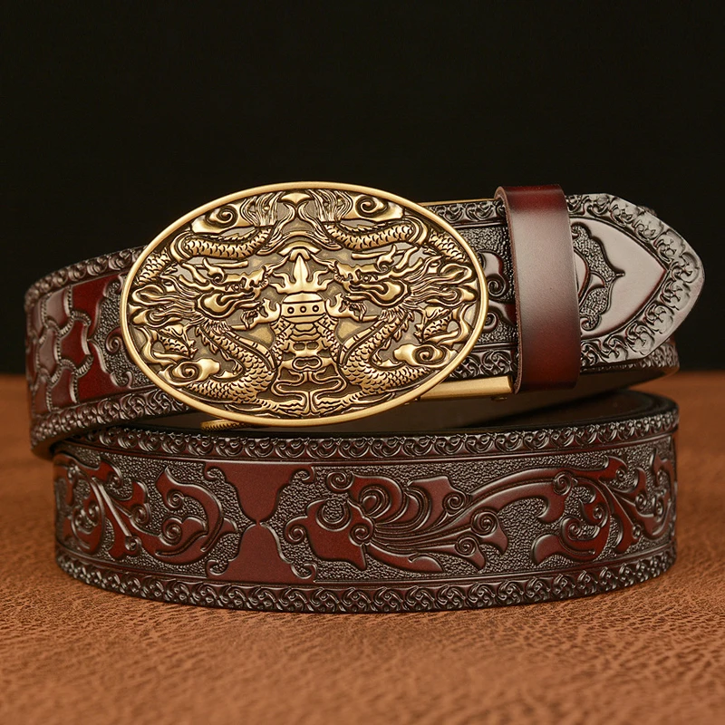 for Men Top Quality Business Men Belt Genuine Leather Automatic Buckle Belt New Desgner Dragon Pattern Cow Leather Belts
for Men Top Quality Business Men Belt Genuine Leather Automatic Buckle Belt New Desgner Dragon Pattern Cow Leather Belts