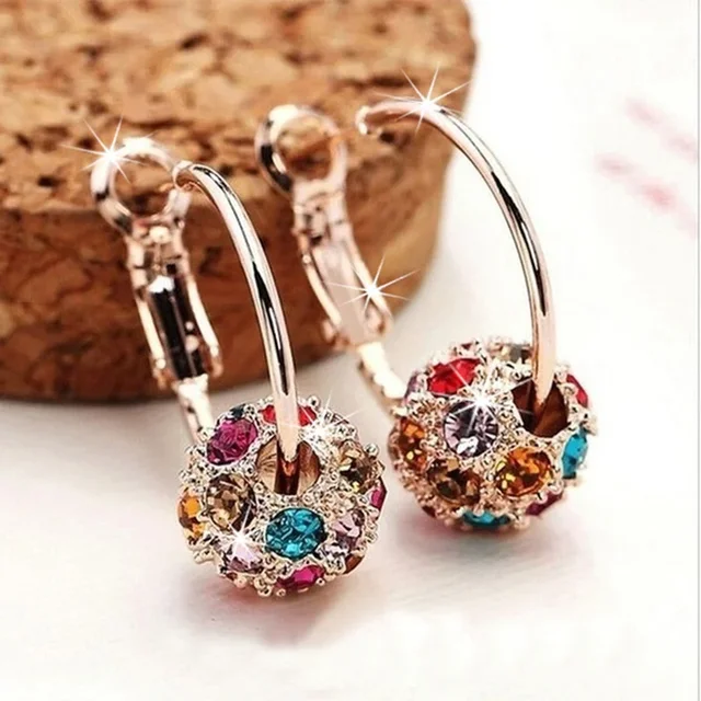 Zunderes-Boucles d'oreilles pendantes brillantes pour femmes, bijoux de mariée de fiançailles de mariage, cadeau d'anniversaire, tendance de la mode 1
