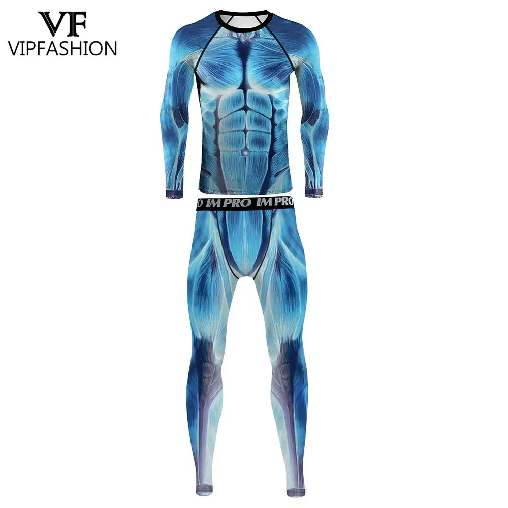 VIP FASHION Men Muscle Printed Shirt Leggings Halloween Cosplay Costume Sporty Gym Wear Bodybuilding Workout Set Fitness Clothes
VIP FASHION Men Muscle Printed Shirt Leggings Halloween Cosplay Costume Sporty Gym Wear Bodybuilding Workout Set Fitness Clothes