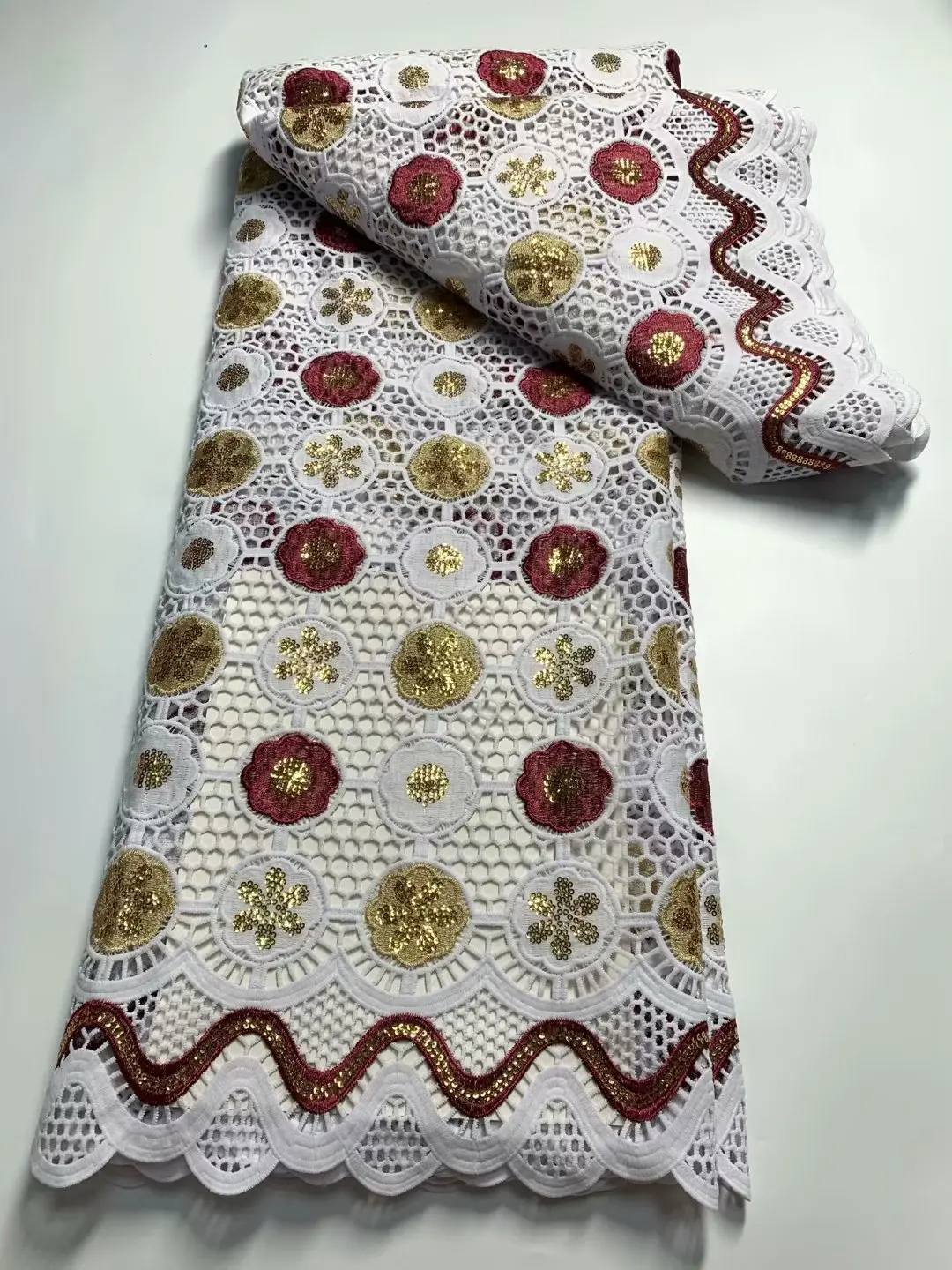 2023 African Lace Fabric Colorful Water Soluble Nigeria Guipure Cord Lace Fabric High Quality Dress Material Sew
2023 African Lace Fabric Colorful Water Soluble Nigeria Guipure Cord Lace Fabric High Quality Dress Material Sew