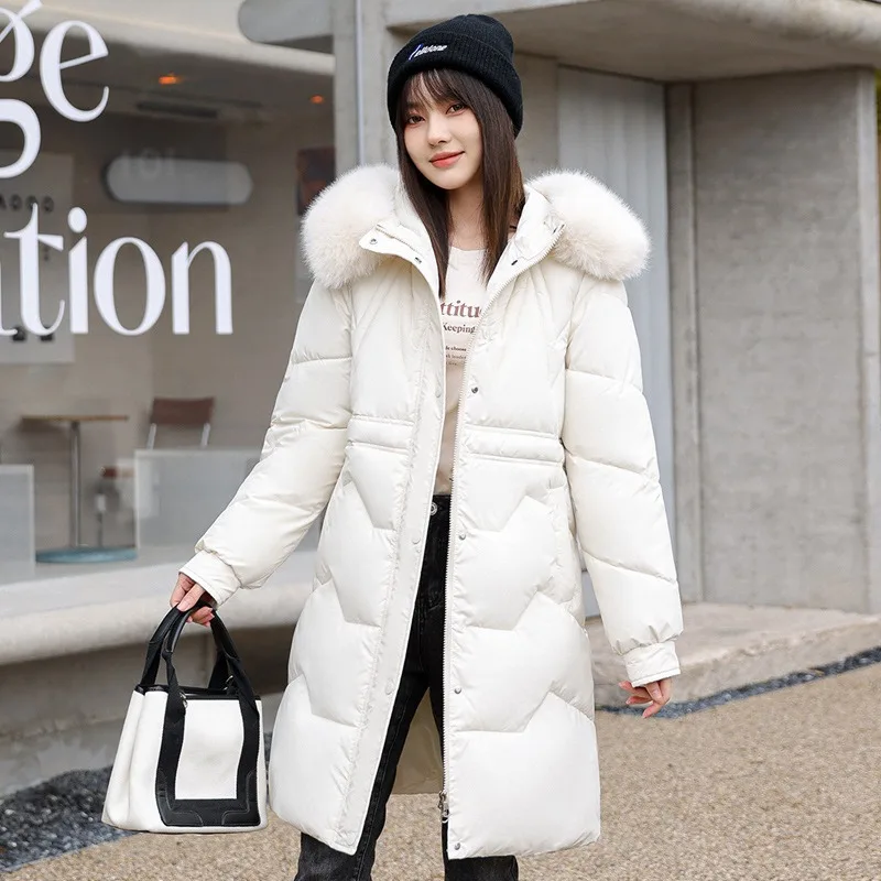 2023 Winter Fashion Hooded Big Fur Collar Cotton Padded Long Parkas Down Cotton Warm Coat Winter Jacket Snow Wear Cozy Outwear
2023 Winter Fashion Hooded Big Fur Collar Cotton Padded Long Parkas Down Cotton Warm Coat Winter Jacket Snow Wear Cozy Outwear