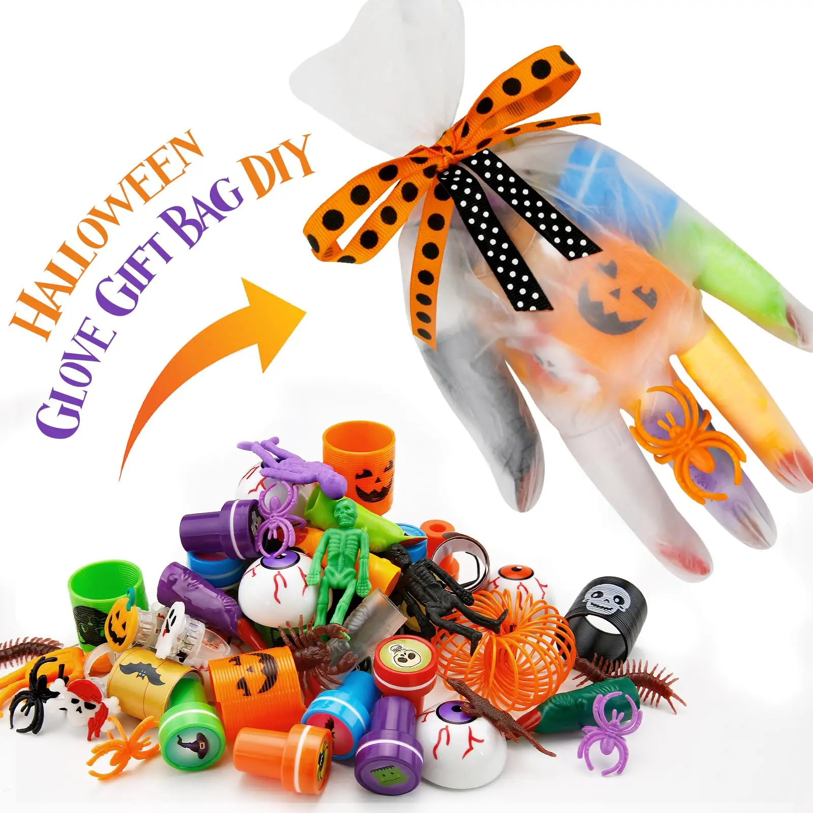 Halloween Party Favors - 20 Pac Gloves Stuffed Toys Bulk, Non-Candy Halloween Treat Bag Fillers, Halloween Gifts
Halloween Party Favors - 20 Pac Gloves Stuffed Toys Bulk, Non-Candy Halloween Treat Bag Fillers, Halloween Gifts