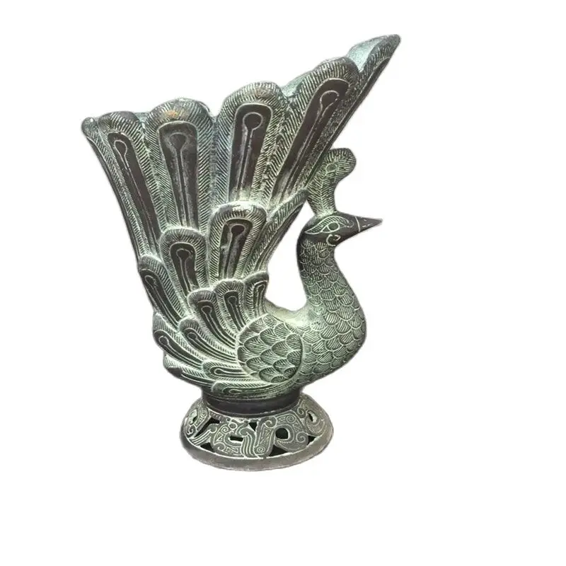 

Collectibles Old Bronze Statue Of Chinese Fortune Bronze Phoenix Patterned Cup Rare