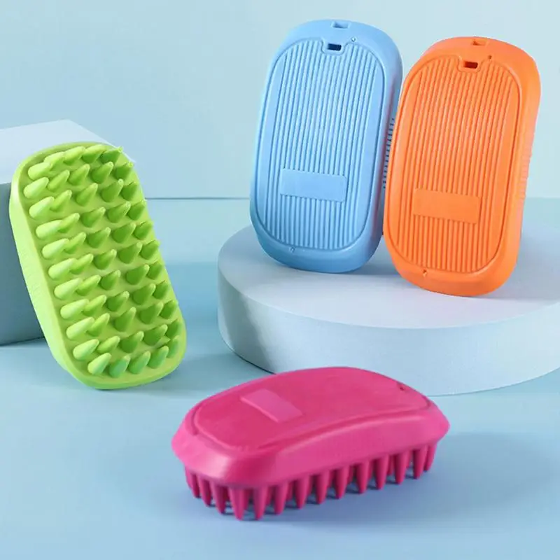 

Bathroom Puppy Big Dog Cat Bath Massage Gloves Brush Soft Safety Silicone Pet Accessories For Dogs Cats Tools Mascotas Products