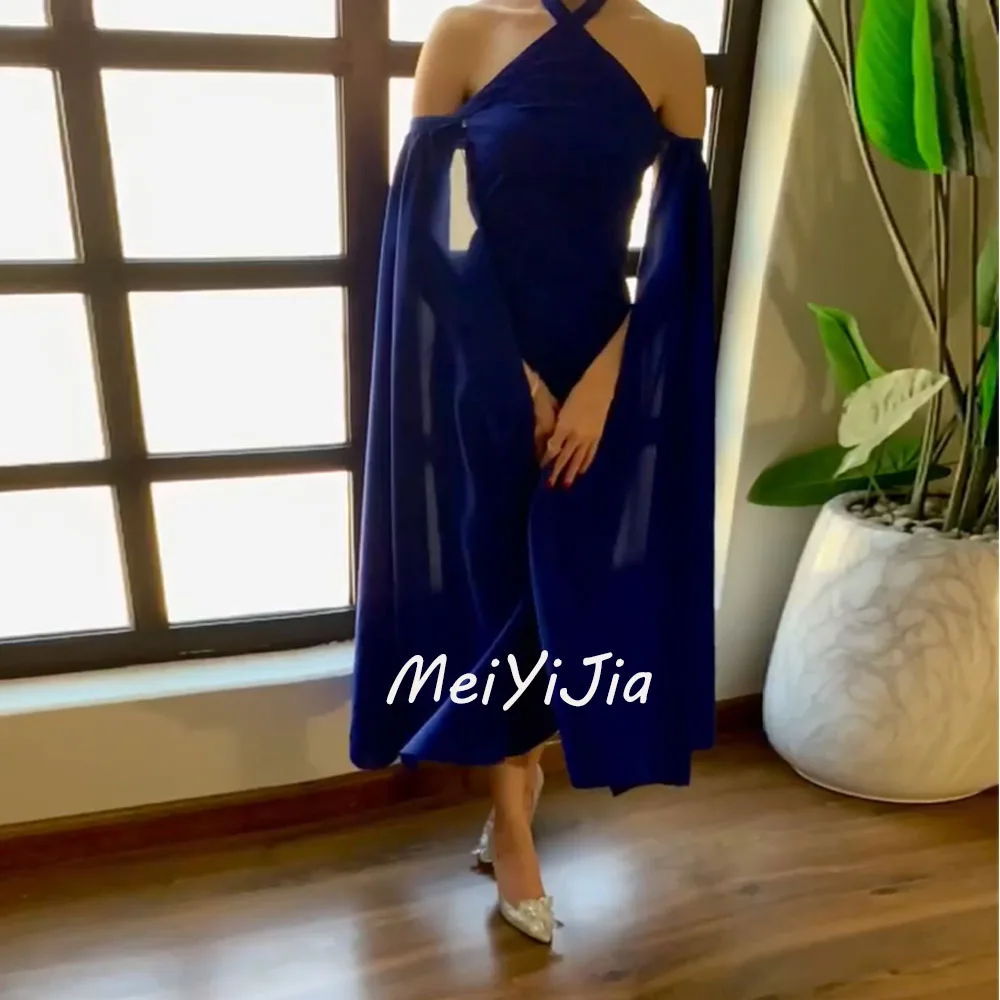 Meiyijia Evening Dress Halter Crepe Mermaid Ankle-Length Ruffle Saudi Arabia Sexy Evening Birthday Club Outfits Summer 2024
Meiyijia Evening Dress Halter Crepe Mermaid Ankle-Length Ruffle Saudi Arabia Sexy Evening Birthday Club Outfits Summer 2024