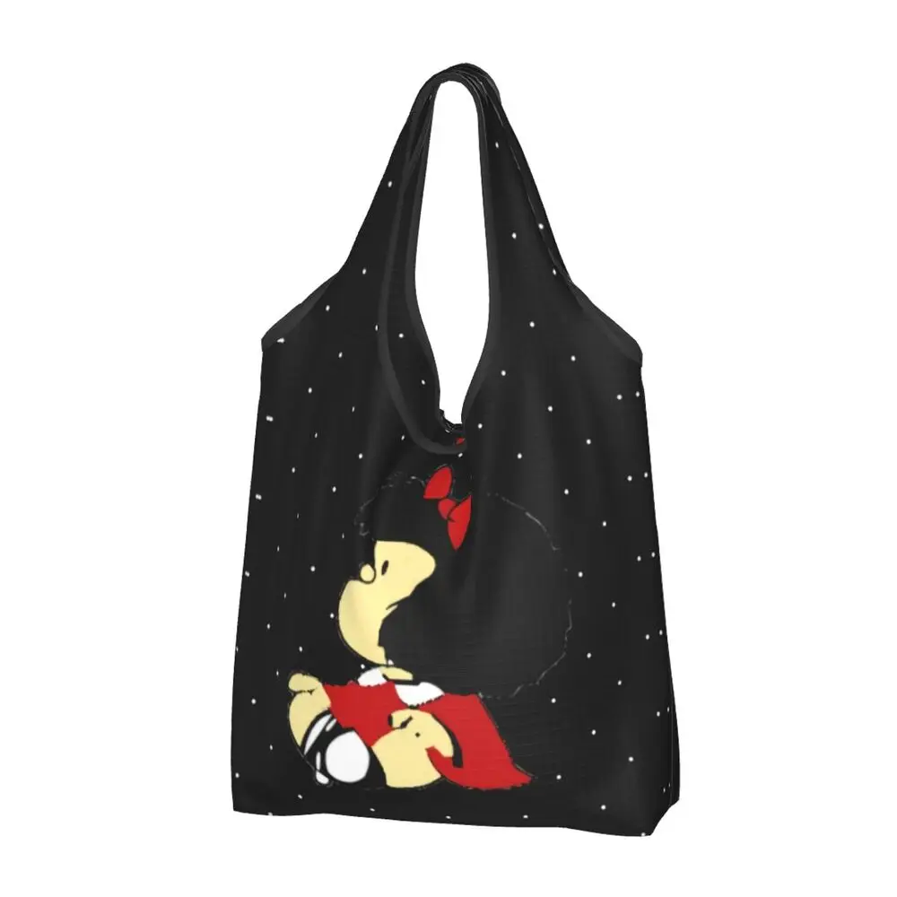 Custom Vintage Mafalda Manga Grocery Shopping Bag 121 Sd61c9349e189481c8152998256087391C
